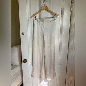 Aritzia Cream Wide-Leg Dress Pants